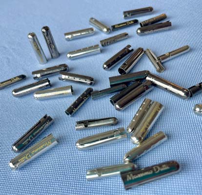 Laser Marked Brass Cord Ends