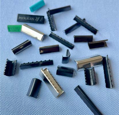 Brass Teeth Cord Ends - Clips
