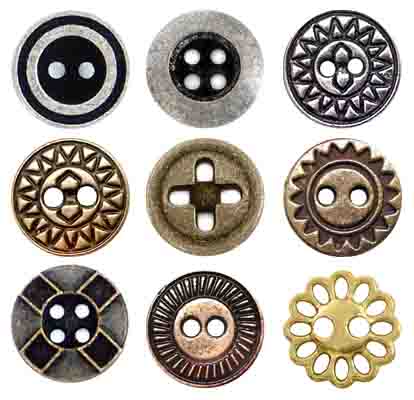 Enamel Alloy Buttons