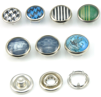 Print Enamel Prong Snap