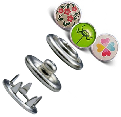 Print Enamel Prong Snap