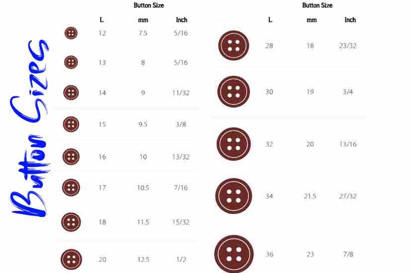 Button Size Chart